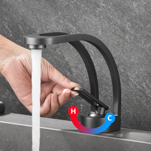 Load image into Gallery viewer, hot and cold water single handle bathroom faucet
