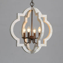 Load image into Gallery viewer, Vintage white wood pendant lights

