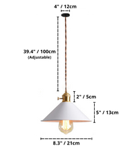 Load image into Gallery viewer, Colorful Retro Plated Pendant Lights Dimensions
