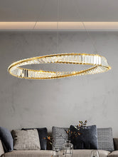 Load image into Gallery viewer, Spiral Glass Crystal Chandelier
