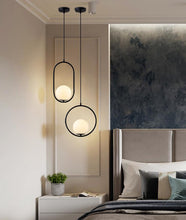 Load image into Gallery viewer, Black Glass Globe Nordic Glass Pendant Lights
