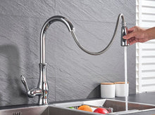 Load image into Gallery viewer, Button Stop Anton Retractable Kitchen Faucet
