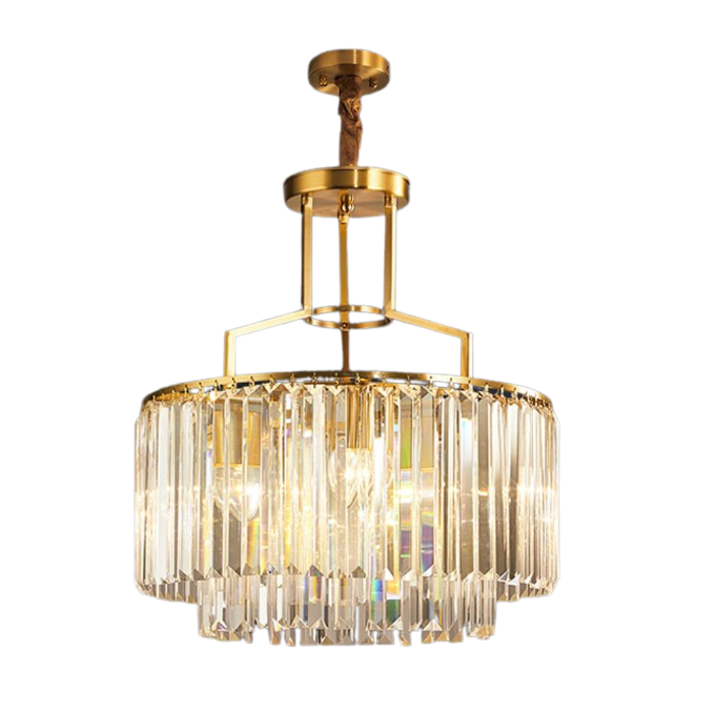luxury modern copper and glass crystal chandelier