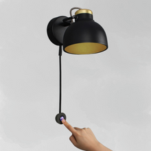 Load image into Gallery viewer, modern matte black nordic rotatable wall lamp
