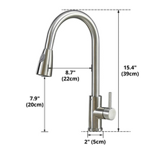 Load image into Gallery viewer, Edwin Retractable Kitchen Faucet Dimensions
