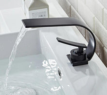 Load image into Gallery viewer, black single handle basin faucet for master bathroom
