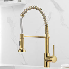 Load image into Gallery viewer, reflective gold spotless modern kitchen faucet
