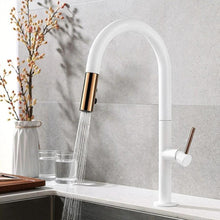 Load image into Gallery viewer, Rose Retractable Kitchen Faucet in White
