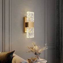 Load image into Gallery viewer, modern textured glass crystal wall sconce
