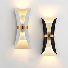 Load image into Gallery viewer, white and black finish modern european style wall sconces
