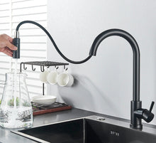 Load image into Gallery viewer, Matte Black Sprayer Kitchen Faucet

