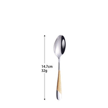 Load image into Gallery viewer, Luxury Textured Handle Silverware Set
