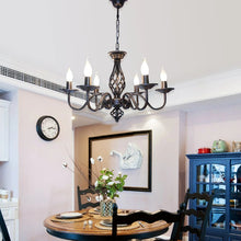 Load image into Gallery viewer, Wrought Iron Rustic French Chandelier
