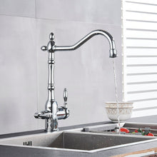 Load image into Gallery viewer, chrome two handle vintage kitchen faucet
