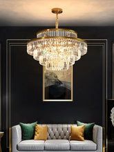 Load image into Gallery viewer, Modern glass crystal chandelier for living room
