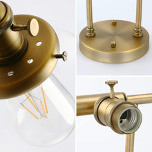 Load image into Gallery viewer, antique brass finish three bulb sconce hardware
