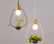 Load image into Gallery viewer, Cone Wrought Iron Planter Pendant Lights
