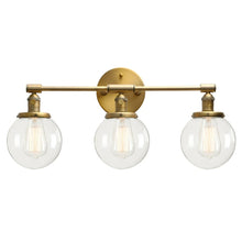 Load image into Gallery viewer, Three-Bulb Radley Glass Globe Wall Sconce
