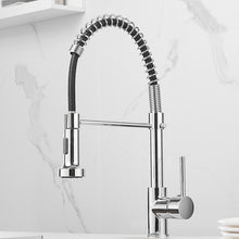Load image into Gallery viewer, chrome single hole modern kitchen faucet
