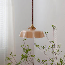 Load image into Gallery viewer, pink retro glass pendant light
