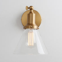 Load image into Gallery viewer, brass fitting retro-chic modern wall sconce
