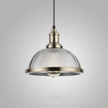Load image into Gallery viewer, glass and metal trim classic american pendant light

