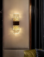 Load image into Gallery viewer, Vena - Textured Glass Crystal Wall Sconce
