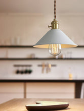 Load image into Gallery viewer, vintage matte white pendant light
