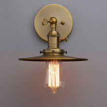 Load image into Gallery viewer, antique brass wall sconce
