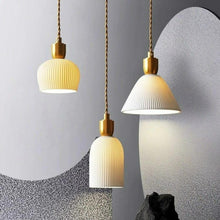 Load image into Gallery viewer, Nordic ceramic pendant lights with white finish

