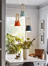 Load image into Gallery viewer, european wood farmhouse pendant lights
