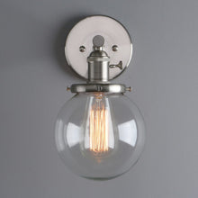 Load image into Gallery viewer, rustic brushed nickel farmhouse wall sconce
