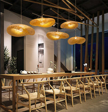 Load image into Gallery viewer, Restaurant bamboo pendant light fixtures
