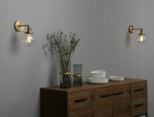 Load image into Gallery viewer, brass farmhouse vintage wall lamps
