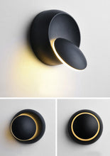 Load image into Gallery viewer, Matte black led rotatable wall light
