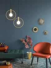 Load image into Gallery viewer, Modern brass nordic pendant light
