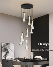 Load image into Gallery viewer, helical modern light fixture for dining room
