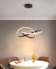 Load image into Gallery viewer, Black LED Ribbon Chandelier
