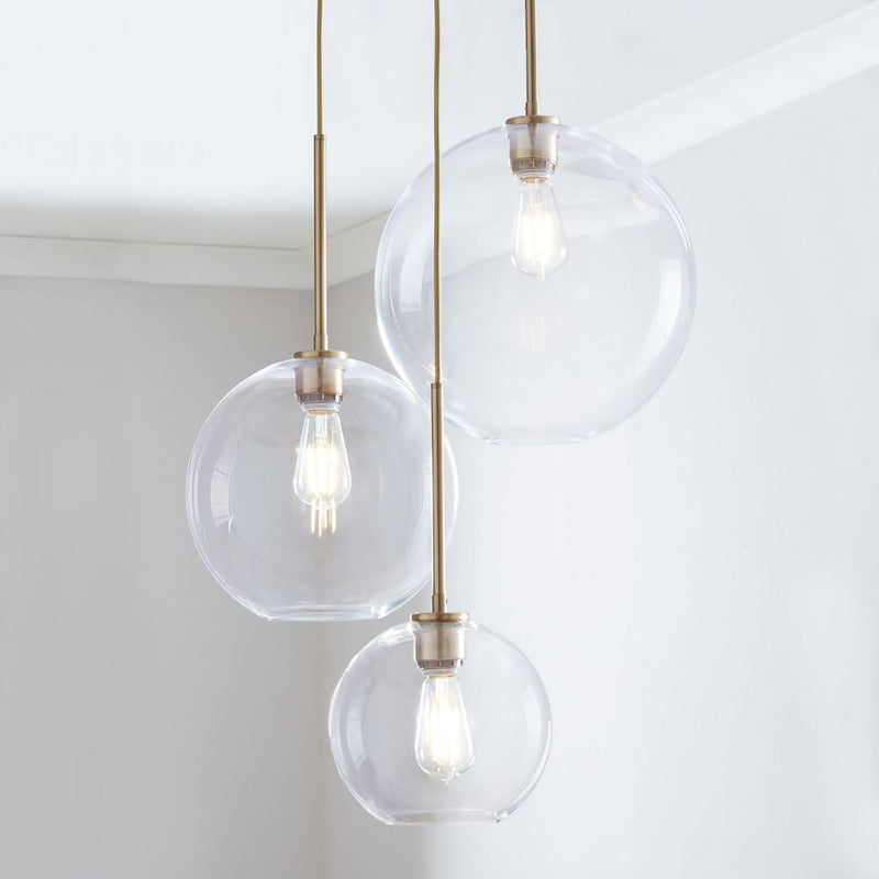 Clear glass Modern Glass Globe Pendant Lights