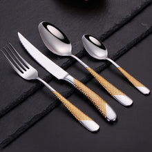 Load image into Gallery viewer, copper gold modern silverware set
