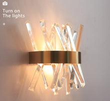 Load image into Gallery viewer, Glass Crystal Wall Sconce
