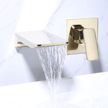 Load image into Gallery viewer, Wall mounted bathroom faucet in gold
