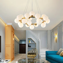 Load image into Gallery viewer, Polished Gold Modern Glass Globe Chandelier
