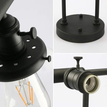 Load image into Gallery viewer, matte black three bulb sconce hardware
