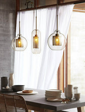 Load image into Gallery viewer, Dining room vintage glass pendant lights
