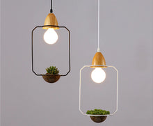 Load image into Gallery viewer, White and Black Planter Pendant Lights
