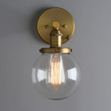 Load image into Gallery viewer, antique brass finish full metal wall sconce

