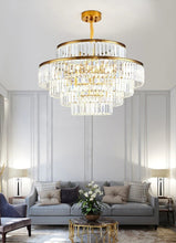 Load image into Gallery viewer, Modern Glass crystal chandelier for common room
