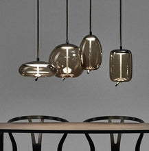 Load image into Gallery viewer, Modern gray glass pendant lights
