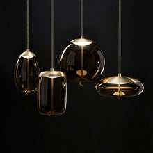 Load image into Gallery viewer, Amber glass modern pendant lights
